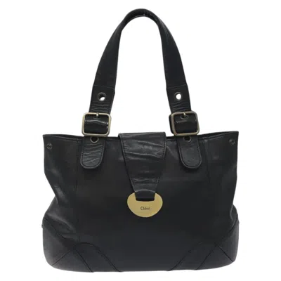 Pre-owned Chloé Leather Tote Bag () In Black