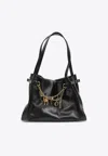 Chloé Leather Tote Bag With Charms In Black