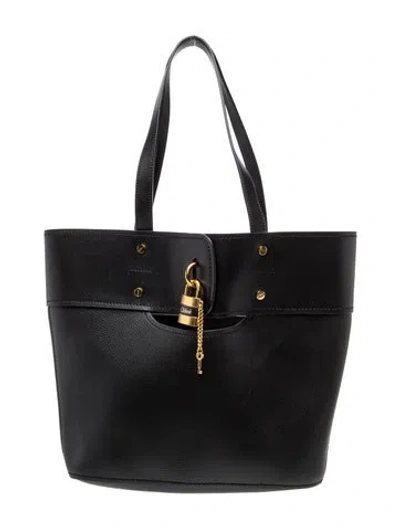 Pre-owned Chloé Leather Tote In Black