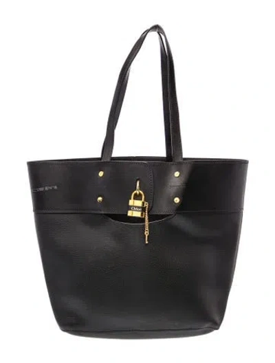 Pre-owned Chloé Leather Tote In Black