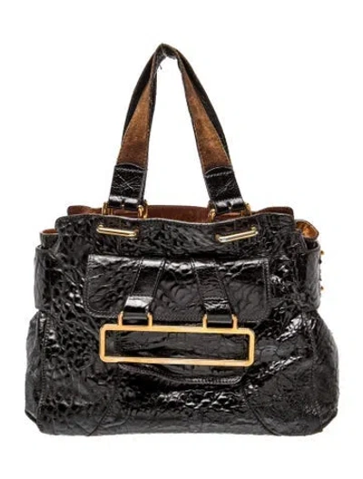 Pre-owned Chloé Leather Tote In Black