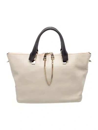 Pre-owned Chloé Leather Tote In Blue