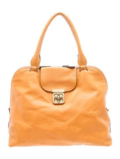 Pre-owned Chloé Leather Tote In Brown