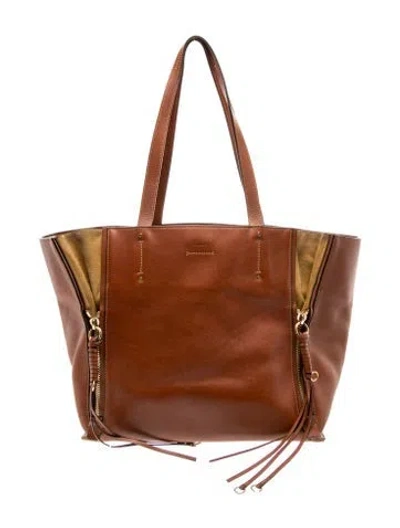 Pre-owned Chloé Leather Tote In Brown