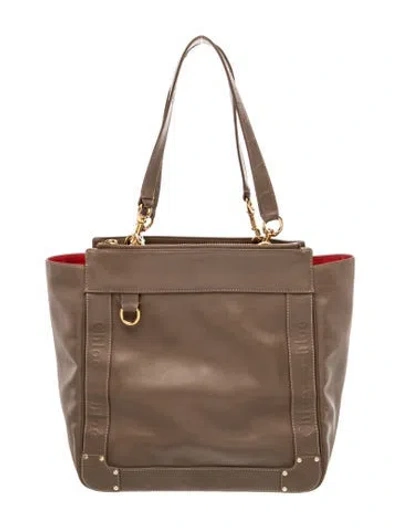 Pre-owned Chloé Leather Tote In Brown