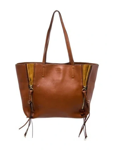 Pre-owned Chloé Leather Tote In Brown