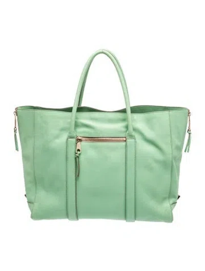 Pre-owned Chloé Leather Tote In Green