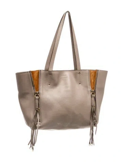 Pre-owned Chloé Leather Tote In Neutral