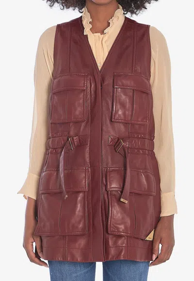CHLOÉ LEATHER UTILITY VEST