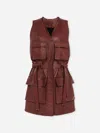 Chloé Oversized Plonge Leather Utility Vest