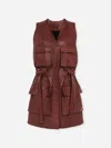 Chloé Oversized Plonge Leather Utility Vest