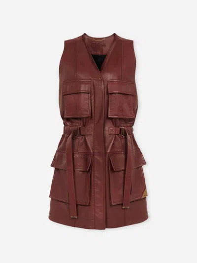 CHLOÉ CHLOÉ LEATHER UTILITY VEST