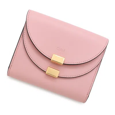 Pre-owned Chloé Leather Wallet (bi-fold) () In Pink
