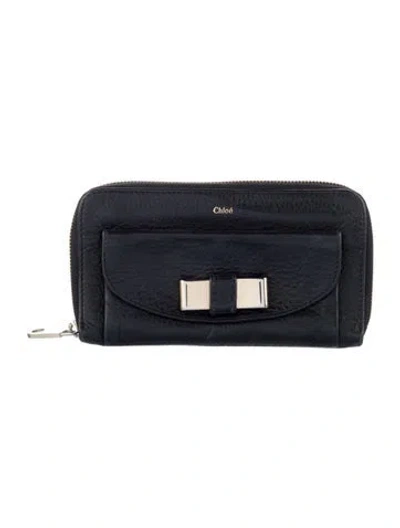 Pre-owned Chloé Leather Wallet In Black