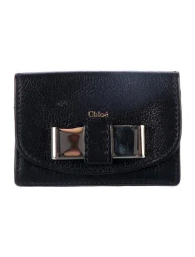 Pre-owned Chloé Leather Wallet In Black