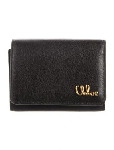 Pre-owned Chloé Leather Wallet In Black
