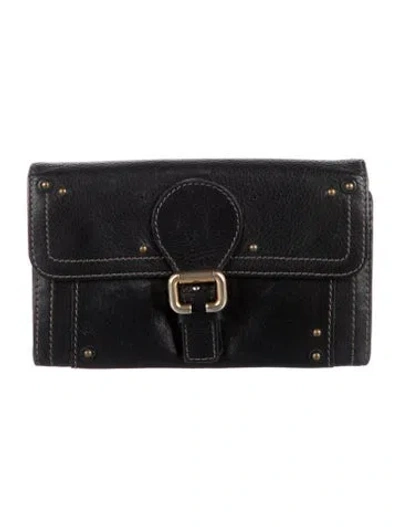 Pre-owned Chloé Leather Wallet In Black