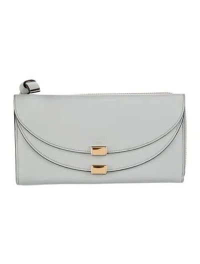 Pre-owned Chloé Leather Wallet In Blue