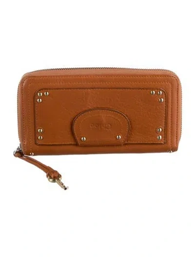 Pre-owned Chloé Leather Wallet In Brown