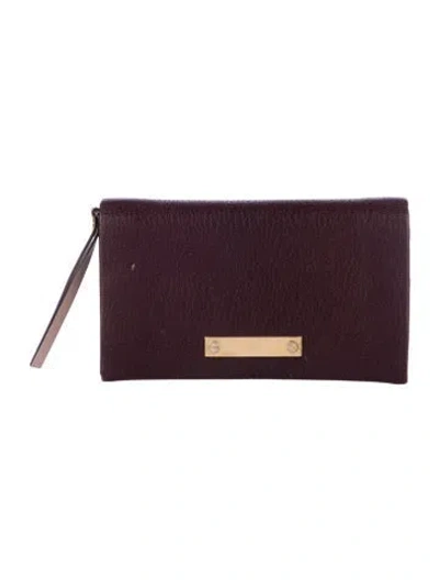Pre-owned Chloé Leather Wallet In Burgundy