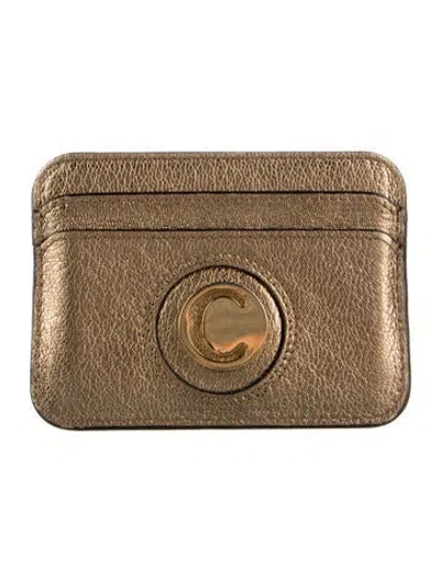 Pre-owned Chloé Leather Wallet In Gold