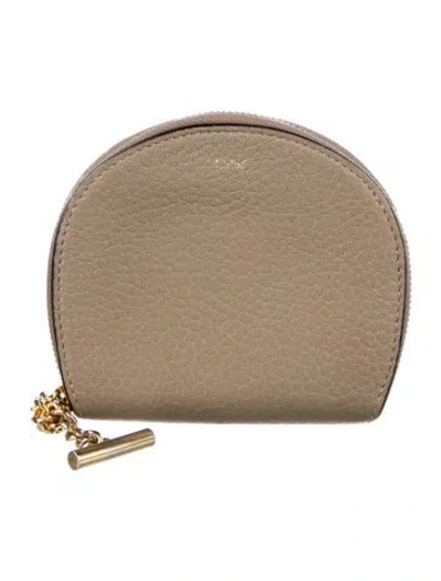 Pre-owned Chloé Leather Wallet In Gray