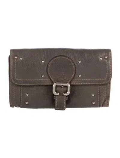 Pre-owned Chloé Leather Wallet In Gray