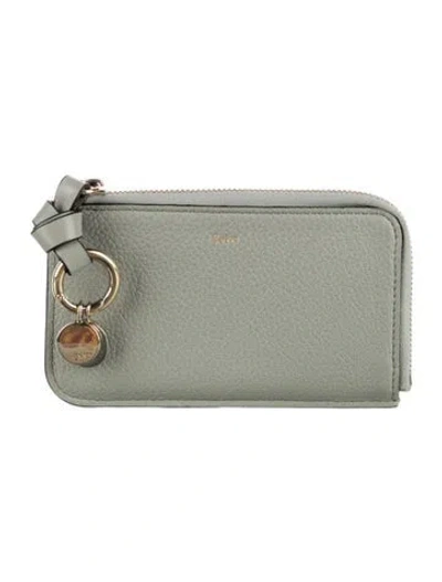 Pre-owned Chloé Leather Wallet In Green