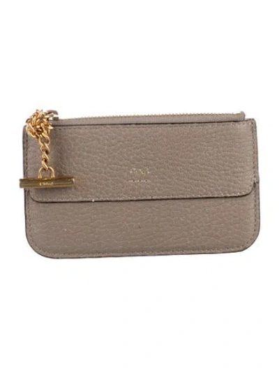 Pre-owned Chloé Leather Wallet In Neutral
