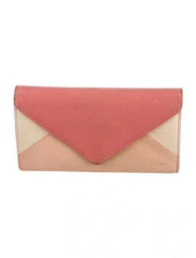 Pre-owned Chloé Leather Wallet In Pink