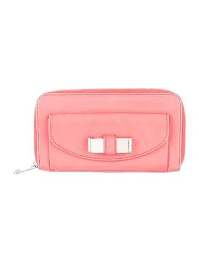 Pre-owned Chloé Leather Wallet In Pink