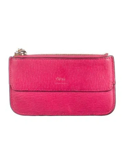 Pre-owned Chloé Leather Wallet In Pink