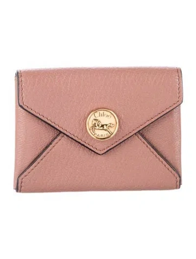 Pre-owned Chloé Leather Wallet In Pink
