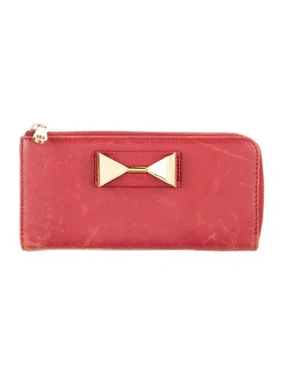 Pre-owned Chloé Leather Wallet In Red