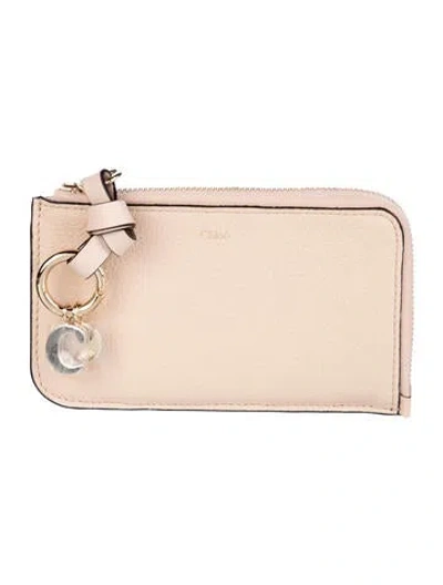 Pre-owned Chloé Leather Wallet W/ Tags In Neutral