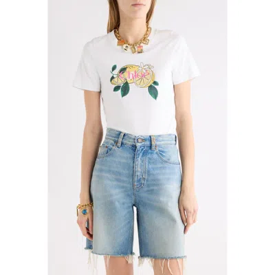 Chloé Lemon Graphic T-shirt In White