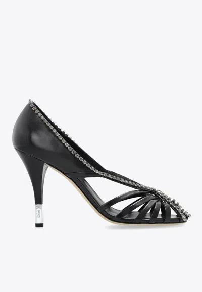 CHLOÉ LEONIE 95 LEATHER PUMPS