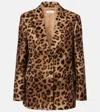 Chloé Leopard-print Single-breasted Jacket In Brown