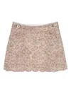 Chloé Leopard-print Scalloped Skirt In Neutral