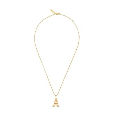 Chloé Letter A Pendant Necklace In Gold
