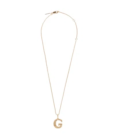Chloé Letter G Pendant Necklace In Gold