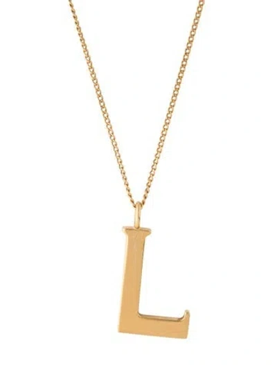 Pre-owned Chloé Letter 'l' Pendant Necklace, 26.25" In Multi