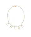 Chloé Women Logo Motif Necklace In Gold