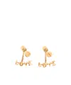 Chloé Letter Pattern Earrings In Metallic