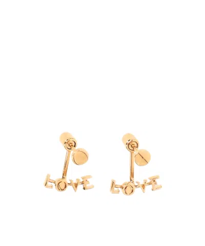 Chloé Letter Pattern Earrings In Metallic