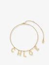 Chloé Logo Letters Chain Necklace In Gold