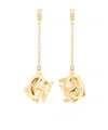 Chloé Chain And Charm Dangling Letters Earrings In Gold