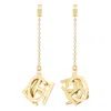 Chloé Chain And Charm Dangling Letters Earrings