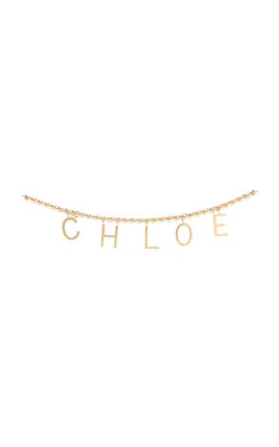 Chloé Letters Gold-tone Chain Belt