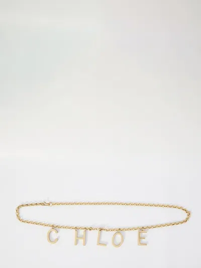 Chloé Lettes Jewelry Belt In Gold